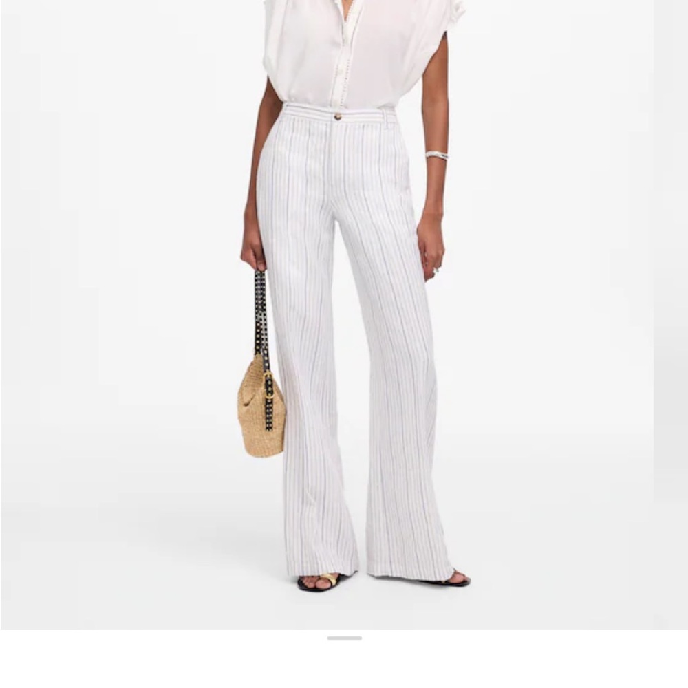 Madewell Zoe Relaxed Wide Pant in 100% Linen